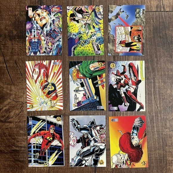 1993 Upper Deck VALIANT ERA Lot of 9 SERIES‎ 1 DEATHMATE COMICS TRADING CARDS - Picture 1 of 11